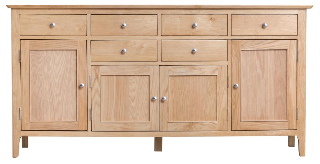 KI Natural Oak 4 Door Sideboard Country Furniture Barn