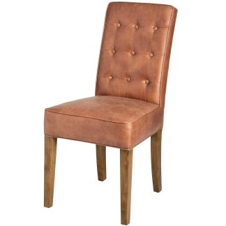 HI - Tan Faux Leather Dining Chair