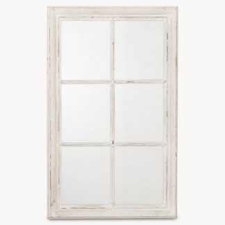 OW - Wilton White Panel Window Mirror