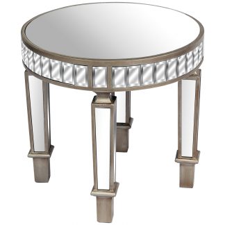 HI - Belfort Round Mirrored Side Table