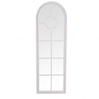KI - Grey Narrow Arched Window Mirror