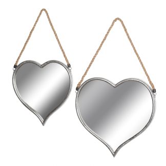 HI - Heart Mirror With Rope Detail