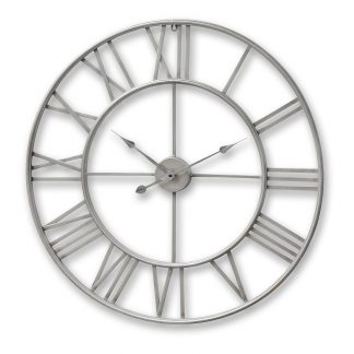 HI - Large Silver Skeleton Wall Clock