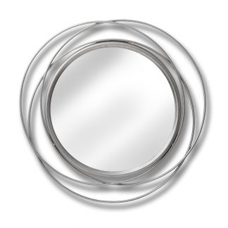 HI - Silver Circled Wall Mirror