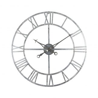 HI - Silver Foil Skeleton Wall Clock