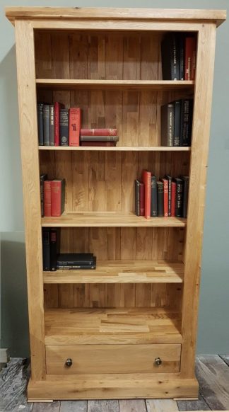 SJ - Maya Oak Tall Wide Bookcase