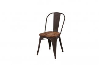 HB - Hudson Metal Chair With Wooden Seat