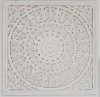 R - White Large Carved Panel