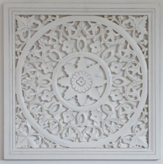 R - White Small Carved Panel
