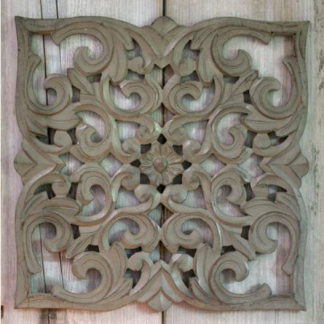 R - Small Grey Carved Panel