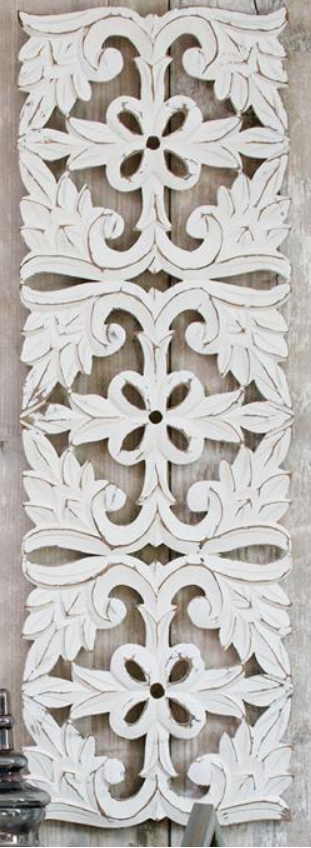R - Tall White Carved Panel
