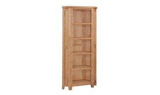 HB - Camberley Waxed Oak Corner Bookcase