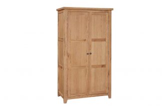 HB - Camberley Waxed Oak Full Hanging Double Wardrobe