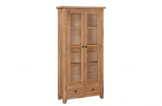 HB - Camberley Waxed Oak Small Display Cabinet