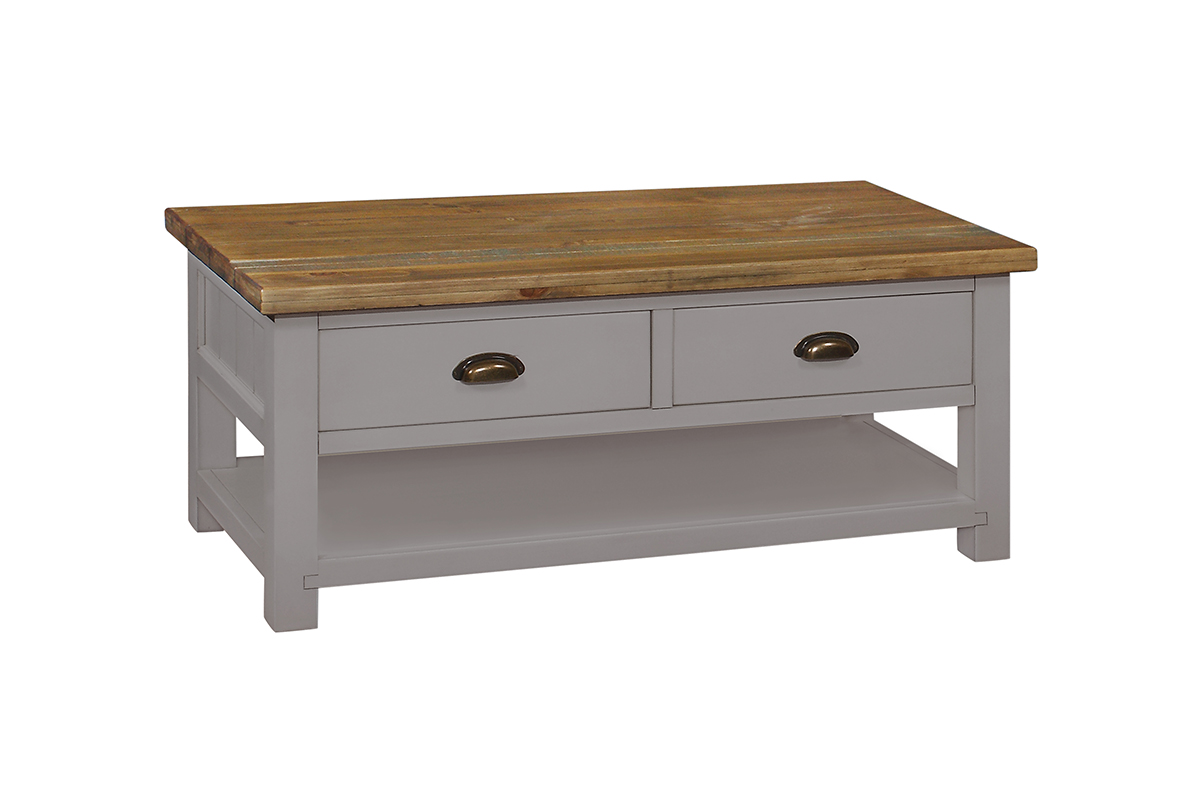 HB Country Grey 2 Drawer Coffee Table Country Furniture Barn