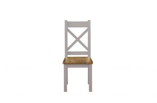 HB - Country Grey Timber Seat Dining Chair