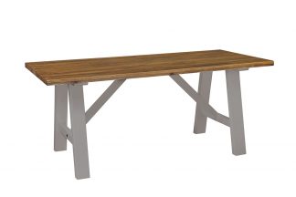 HB - Country Grey Trestle Dining Table