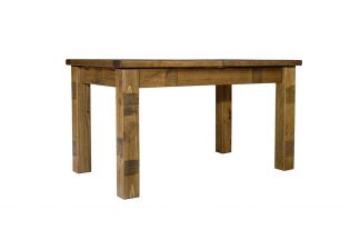HB - Country Rustic Pine Large Extending Dining Table