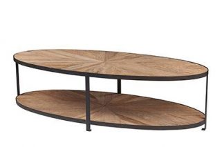 HB - Hudson Oval Coffee Table With Segmented Top