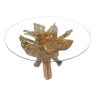 MAC - Large Round Root Dining Table with Glass