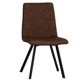 KI - Brown Diamond Stitch Chair