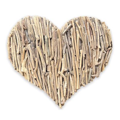 MAC - Driftwood Large Wall Heart