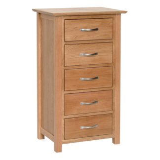 DP Newton Oak 5 Drawer Wellington