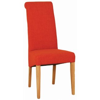 DP Newton Oak Dark Orange Dining Chair